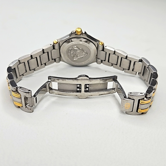 Authentic Gucci Watch 9040L Ladies Dial Quartz Two-Tone Link Date Watch - Picture 7 of 13